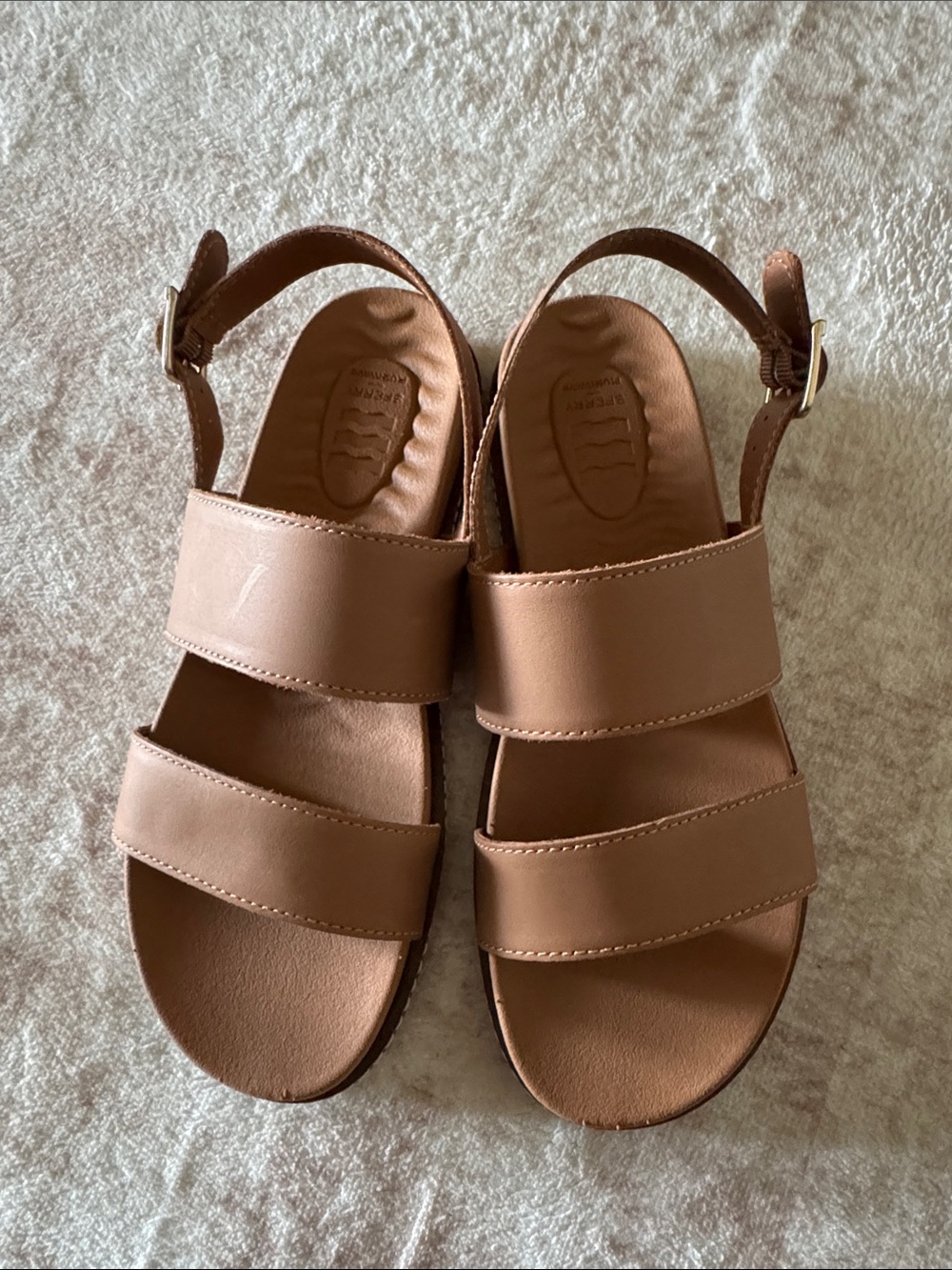 NWOB Sperry Waveside PLUSHWAVE™ Backstrap Sandal - Cognac